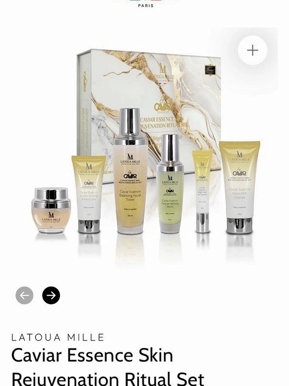 Latoua Mille Caviar Essence Skin Rejuvenation Ritual Set Skincare Set New